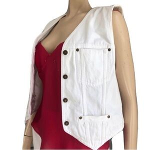 LIZ Claiborne WEAR vest jacket button front cargo pocket